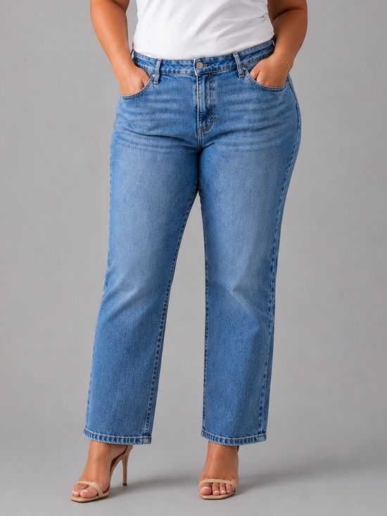 Good American Denim - Good American Good Curve Straight Women’s Size 18 Jeans | GCST220T in Indigo539